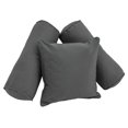 thumbnail image 1 of Blazing Needles Double-corded Solid Twill Throw Pillows with Inserts (Set of 3) 9816-CD-S3-TW-GY, 1 of 1