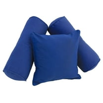 Blazing Needles Double-corded Solid Twill Throw Pillows with Inserts (Set of 3) 9816-CD-S3-TW-RB