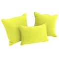thumbnail image 1 of Blazing Needles Double-corded Solid Twill Throw Pillows with Inserts (Set of 3), 1 of 3