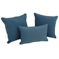 thumbnail image 1 of Blazing Needles Double-corded Solid Twill Throw Pillows with Inserts (Set of 3), 1 of 2