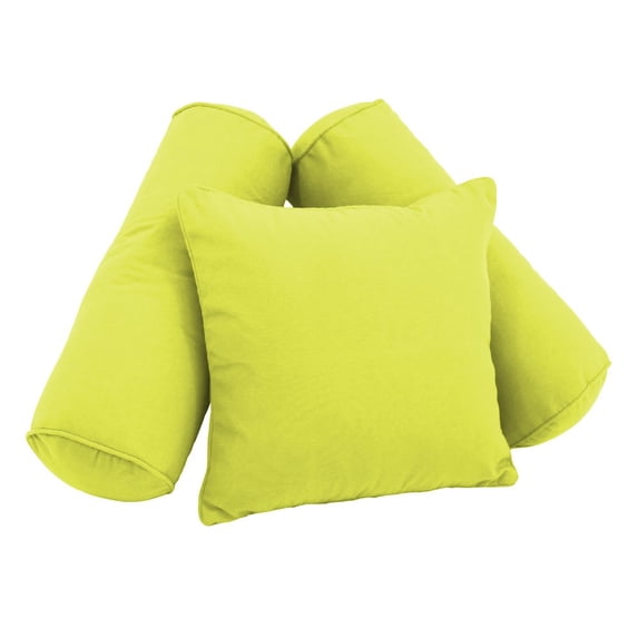 Blazing Needles Double-corded Solid Twill Throw Pillows with Inserts (Set of 3)