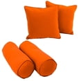 thumbnail image 1 of Double-corded Solid Twill Throw Pillows with Inserts (Set of 4) - Tangerine Dream, 1 of 2