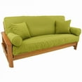 thumbnail image 1 of Blazing Needles 9680-CD-TW-ML Full Futon Cover Set with Two 18 in. Pillows & Two Bolsters, Mojito Lime - Set of 5, 1 of 2