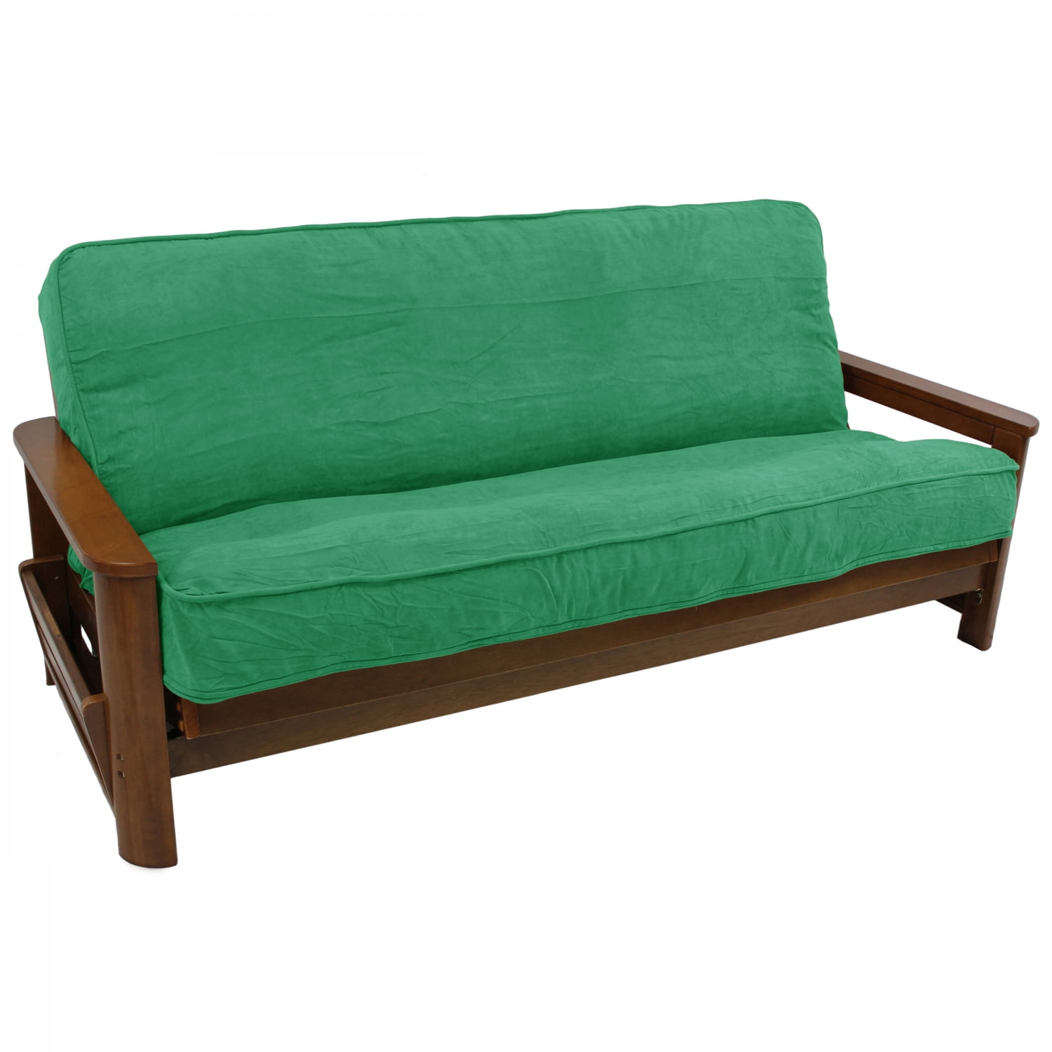 Emerald Green Microsuede Double Corded Full Futon Cover