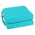 thumbnail image 1 of Blazing Needles Indoor 16" x 16" Twill Chair Cushion, Aqua Blue, 1 of 3
