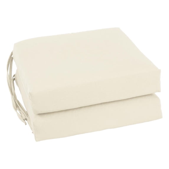 Blazing Needles Indoor 16" x 16" Twill Chair Cushion, Natural