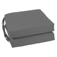 thumbnail image 1 of Blazing Needles Indoor 16" x 16" Twill Chair Cushion, Steel Grey, 1 of 3