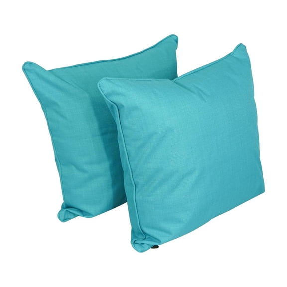 Blazing Needles 25-inch Double-corded Spun Polyester Square Floor Pillows with Inserts (Set of 2) 9813-CD-S2-REO-SOL-12