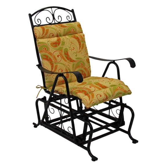 Blazing Needles Outdoor Glider Chair Hinged Seat & Back Cushion