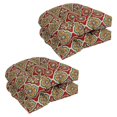 thumbnail image 1 of Blazing Needles Outdoor Rounded Back Chair Cushion, 19" x 19", Adonis Jewel 4 Count, 1 of 1