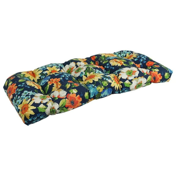 Blazing Needles 42-inch by 19-inch U-Shaped Patterned Spun Polyester Tufted Settee/Bench Cushion  93180-LS-REO-59