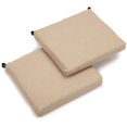 thumbnail image 1 of Blazing Needles Outdoor Spun Poly 19-Inch by 20-Inch by 3-1/2-Inch All Weather UV Resistant Zippered Cushions, Sandstone, Set of 2, 1 of 3