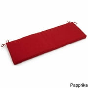 Blazing Needles Outdoor Spun Poly 19-Inch by 60-Inch by 3-1/2-Inch 3-Seater Bench Cushion, Paprika