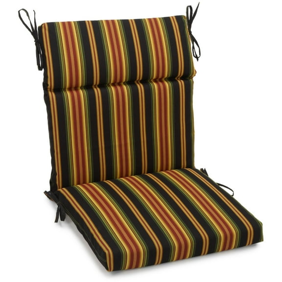 Blazing Needles Outdoor Square Seat 20x42 inch. Black, Spun Polyester