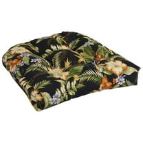 Blazing Needles 19-inch U-Shaped Patterned Spun Polyester Tufted Dining Chair Cushion