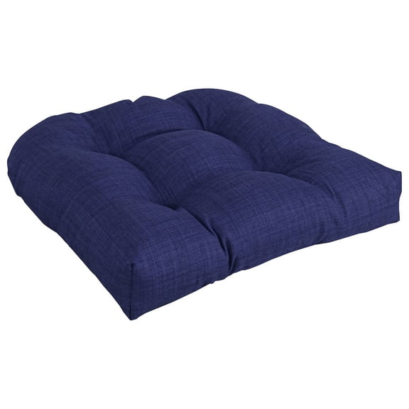 Blazing Needles 19-inch U-Shaped Solid Spun Polyester Tufted Dining Chair Cushion