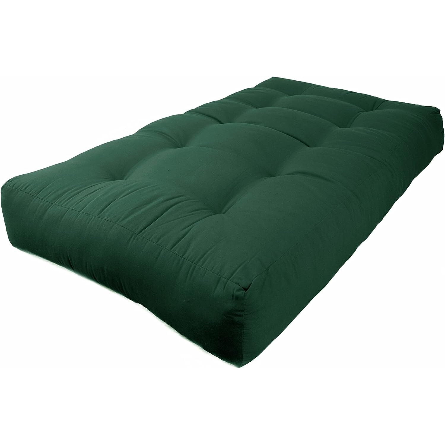 Forest Green 10-inch Twill Twin Futon Mattress