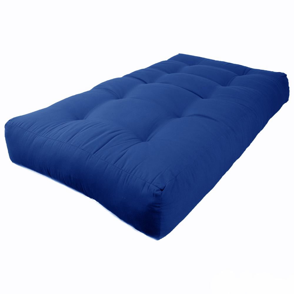 Royal Blue 10-inch Twill Twin Futon Mattress