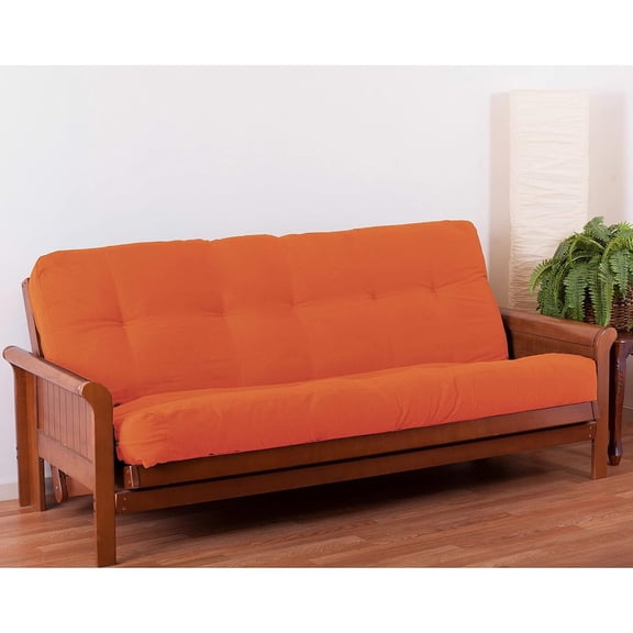 Blazing Needles Renewal 6-inch Twill Full-size Futon Mattress - Tangerine Dream - Tangerine Dream