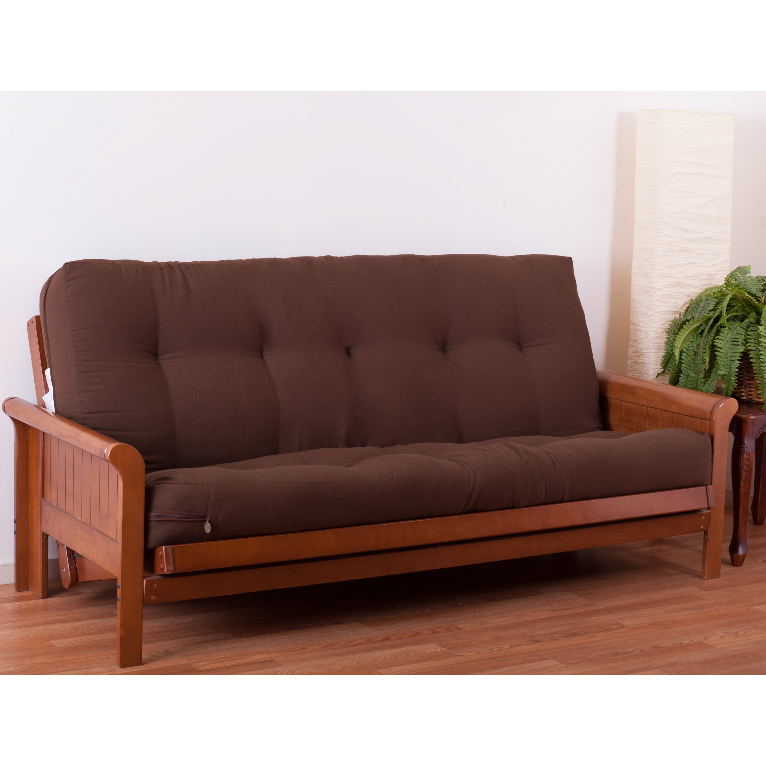 Blazing Needles Renewal 7inch Twill Fullsize Futon Mattress Chocolate