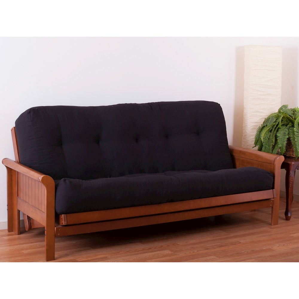 Blazing Needles Renewal 9-inch Twill Futon Mattress-Color:Black,Size:Full
