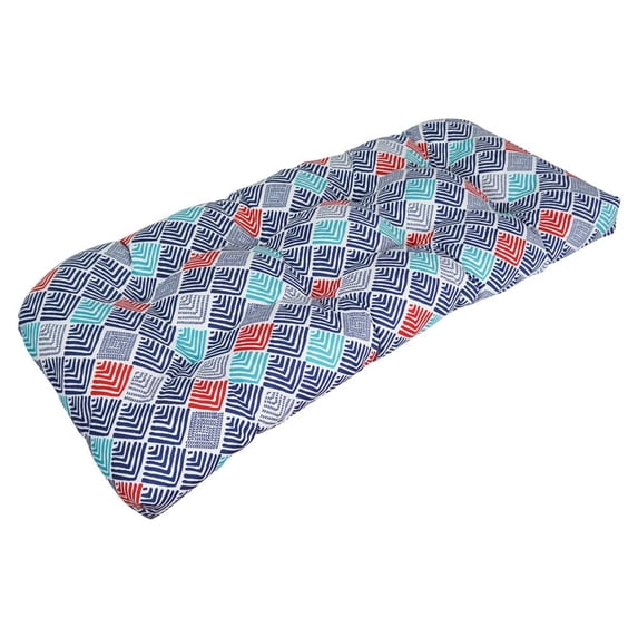 42-inch by 19-inch U-Shaped Patterned Spun Polyester Tufted Settee/Bench Cushion 93180-LS-OD-204