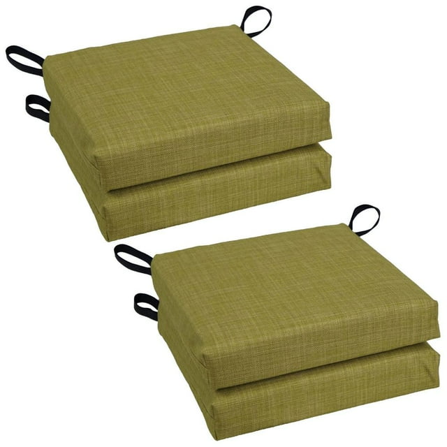 Blazing Needles Set of 4 Outdoor Chair Cushions, Avocado