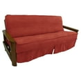 thumbnail image 1 of Blazing Needles Solid Microsuede Double Corded 8" to 9" Futon Slipcover, Full, Cardinal Red, 1 of 2