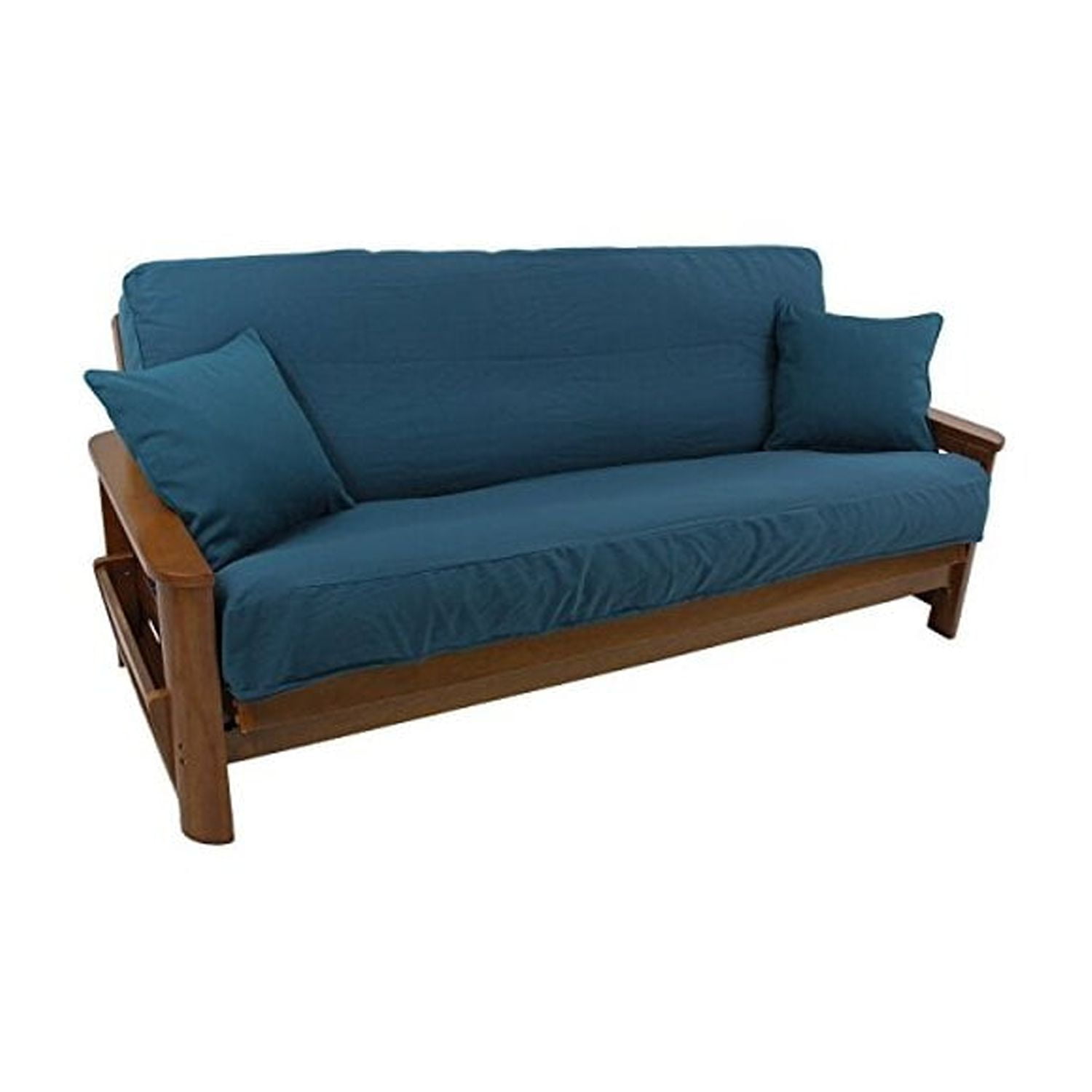 Blazing Needles Solid Twill 8 to 9-inch Full Futon Cover Set with Two ...
