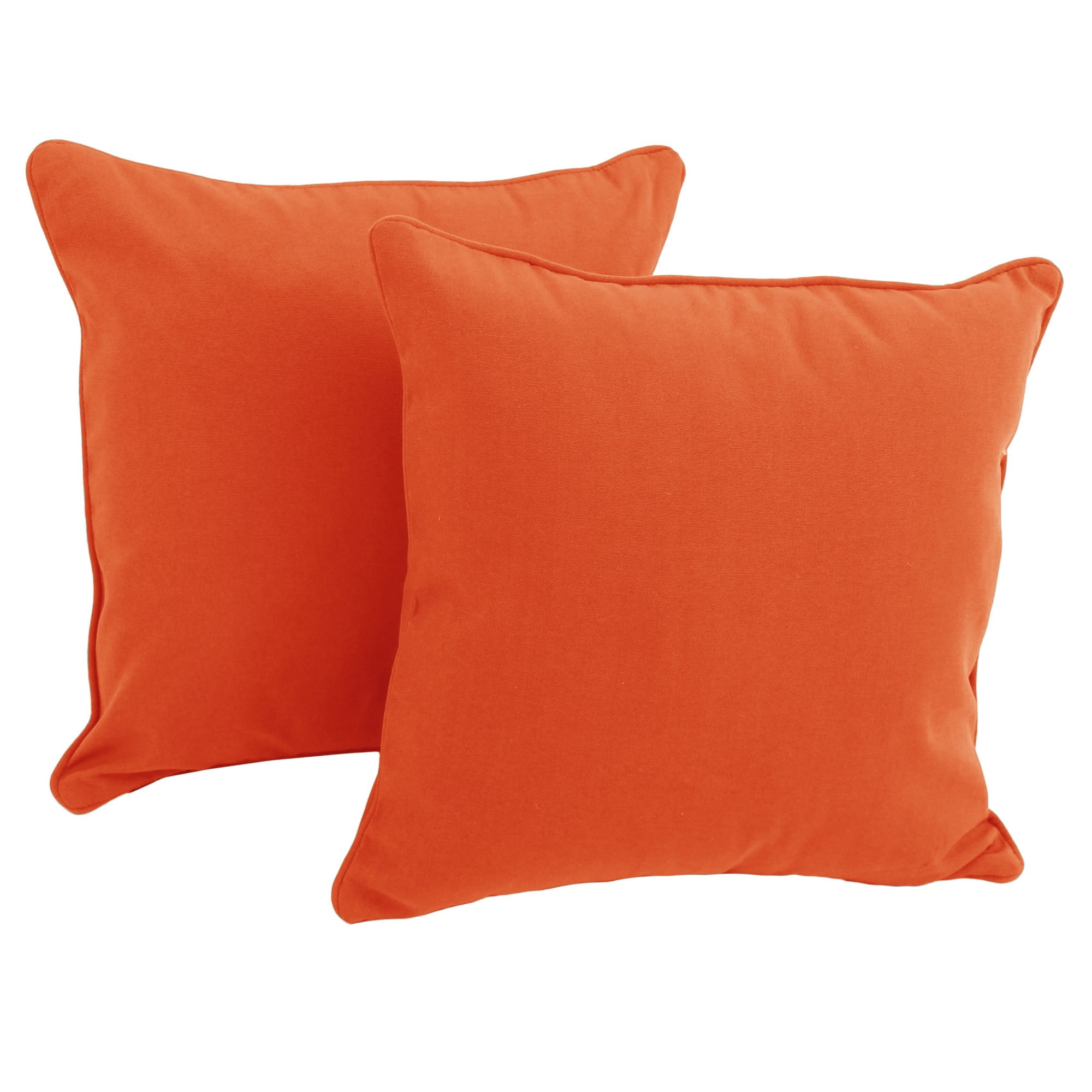 Tangerine Dream 18" Square Twill Throw Pillows Set