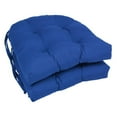 thumbnail image 1 of 16-inch Solid Twill U-shaped Tufted Chair Cushions (Set of 2), 1 of 5