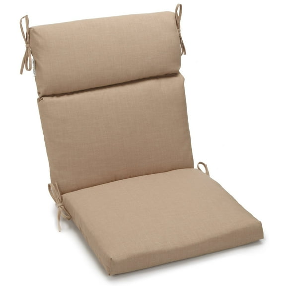 Blazing Needles 20-inch by 42-inch Spun Polyester Solid Outdoor Squared Seat/ Back Chair Cushion