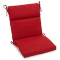 thumbnail image 1 of Blazing Needles Spun Polyester Solid Outdoor Squared Seat/Back Chair Cushion, 18" x 38", Paprika, 1 of 1