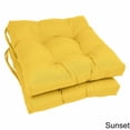 thumbnail image 1 of Blazing Needles  Square 16-inch Twill Dining Chair Cushions (Set of 2) Large, 1 of 5