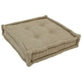 thumbnail image 1 of Blazing Needles Square Corded Floor Pillow with Button Tufts, 20", Java, 1 of 7