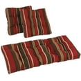 thumbnail image 1 of Square Spun Polyester Outdoor Tufted Settee Cushions (Set of 3) - Monserrat Sangria, 1 of 2