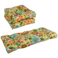 thumbnail image 1 of Blazing Needles Squared Patterned Spun Polyester Tufted Settee Cushions (Set of 3), 1 of 3