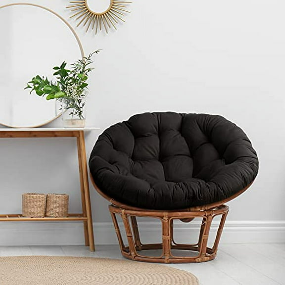 Blazing Needles Twill Papasan Cushion, 1 Count (Pack of 1), Black