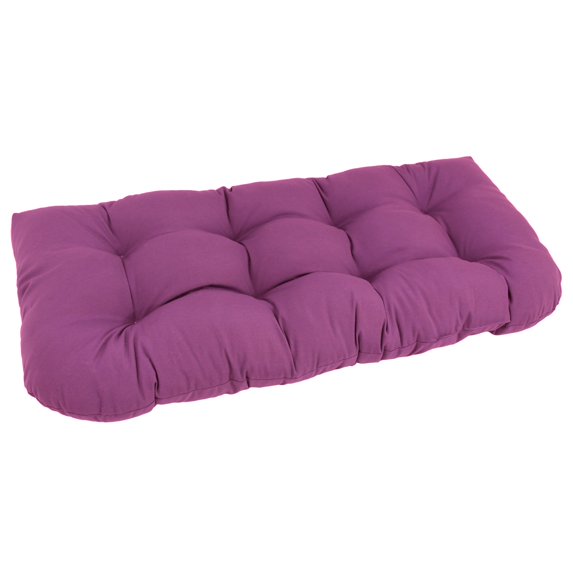 Blazing Needles 42-inch by 19-inch Twill Rounded Back Bench/Loveseat Cushion - 42 x 19 Grape