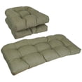 thumbnail image 1 of Rounded Back Solid Woven Olefin Settee Cushion Set (Set of 3) - Seravo Garden, 1 of 3