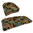 thumbnail image 1 of U-Shaped Spun Polyester Tufted Settee Cushion Set (Set of 3) - Annie Chocolate, 1 of 2