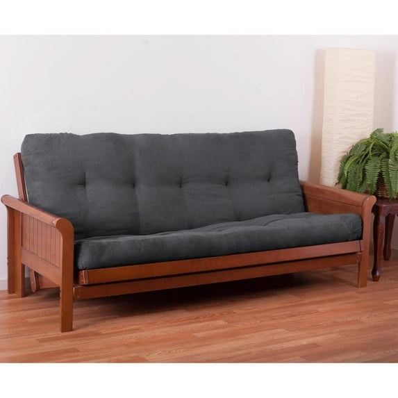 Blazing Needles Vitality 5-inch Microsuede Full-size Futon Mattress - Steel Grey - Steel Grey