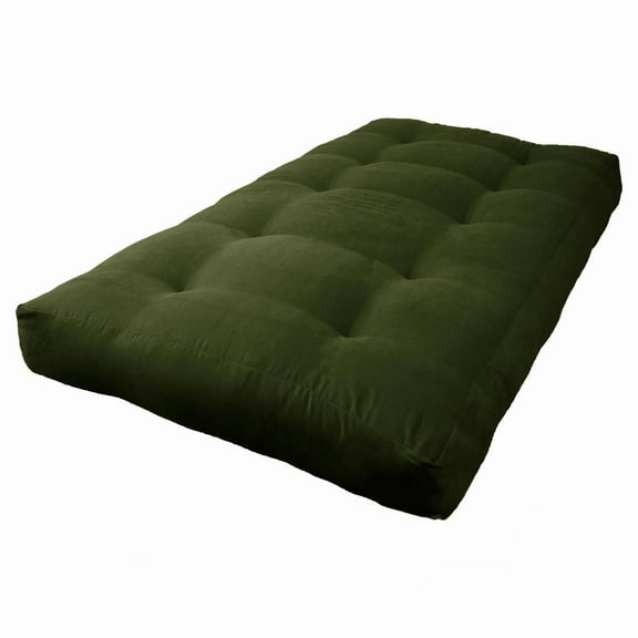 Blazing Needles Vitality 8-inch Microsuede Twin-size Futon Mattress - Hunter Green