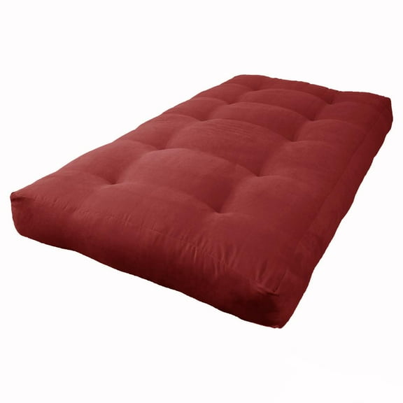 Blazing Needles Vitality 8-inch Microsuede Twin-size Futon Mattress - Red Wine