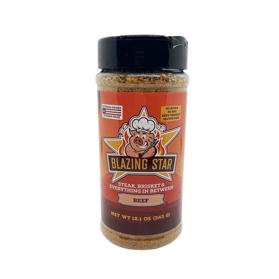 Blazing Star BBQ Beef Rub & Seasoning, Shaker Spice Mix 12.1 Oz