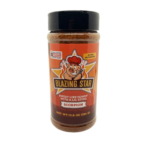 Blazing Star BBQ Scorpion Rub & Seasoning, Shaker Spice Mix 13.8 Oz