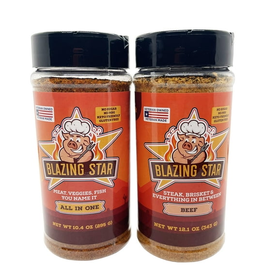 Blazing Star BBQ Sugar Free Bundle (All-In-One Seasoning/Beef Rub & Seasoning)