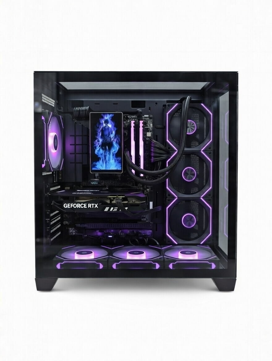 Blazingtech EX Blaze Gaming Desktop PC, AMD Ryzen 5 7600x, GeForce RTX 5060, 32GB RAM, 1TB NVMe, WHITE