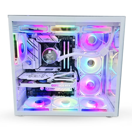 Blazingtech EX Blaze Gaming Desktop PC, Intel I5-14600, GeForce RTX 5060TI, 32GB RAM, 1TB NVMe, WHITE