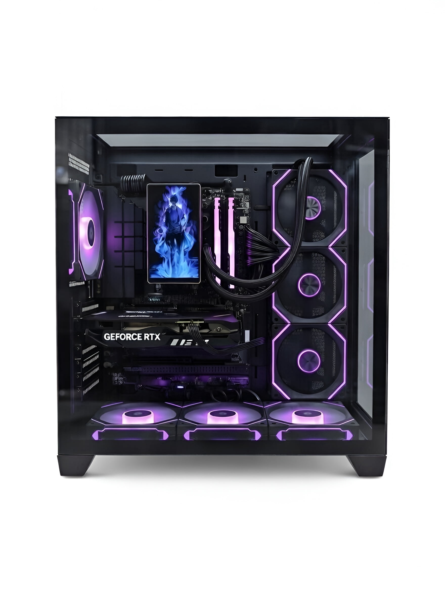 Blazingtech EX Blaze Gaming Desktop PC, AMD Ryzen 5 9600X, GeForce RTX 5060TI, 32GB RAM, 1TB NVMe, Black
